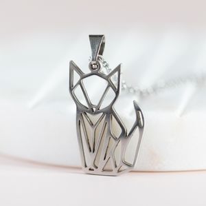 Geometric Cat Necklace